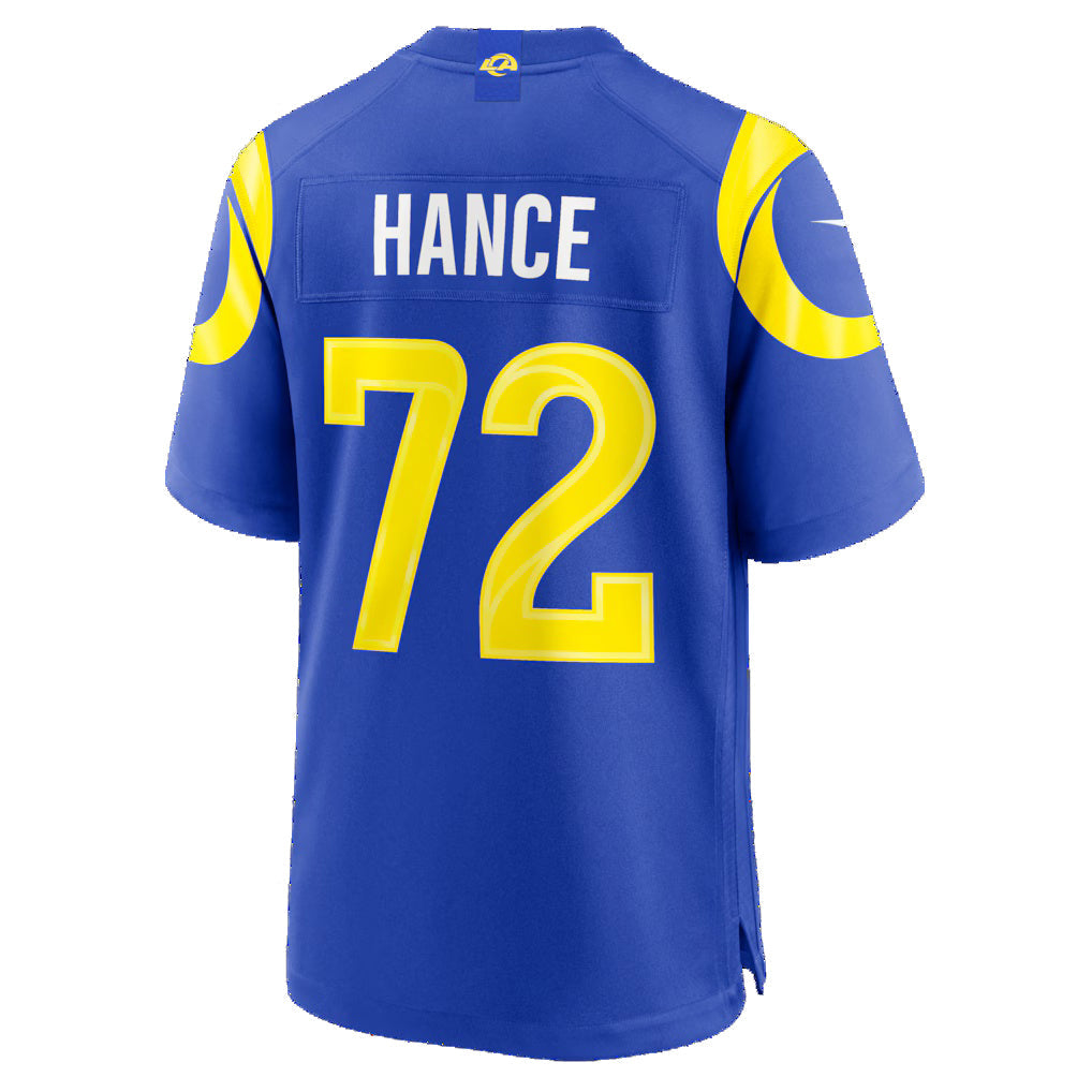 LA.Rams #72 Blake Hance Royal Team Game Jersey CONTON