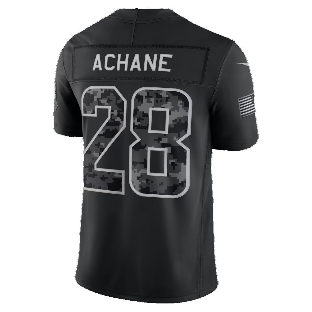 M.Dolphins #28 De¡¯Von Achane Black 2026 Salute to Service Stitched Limited Football jersey CONTON