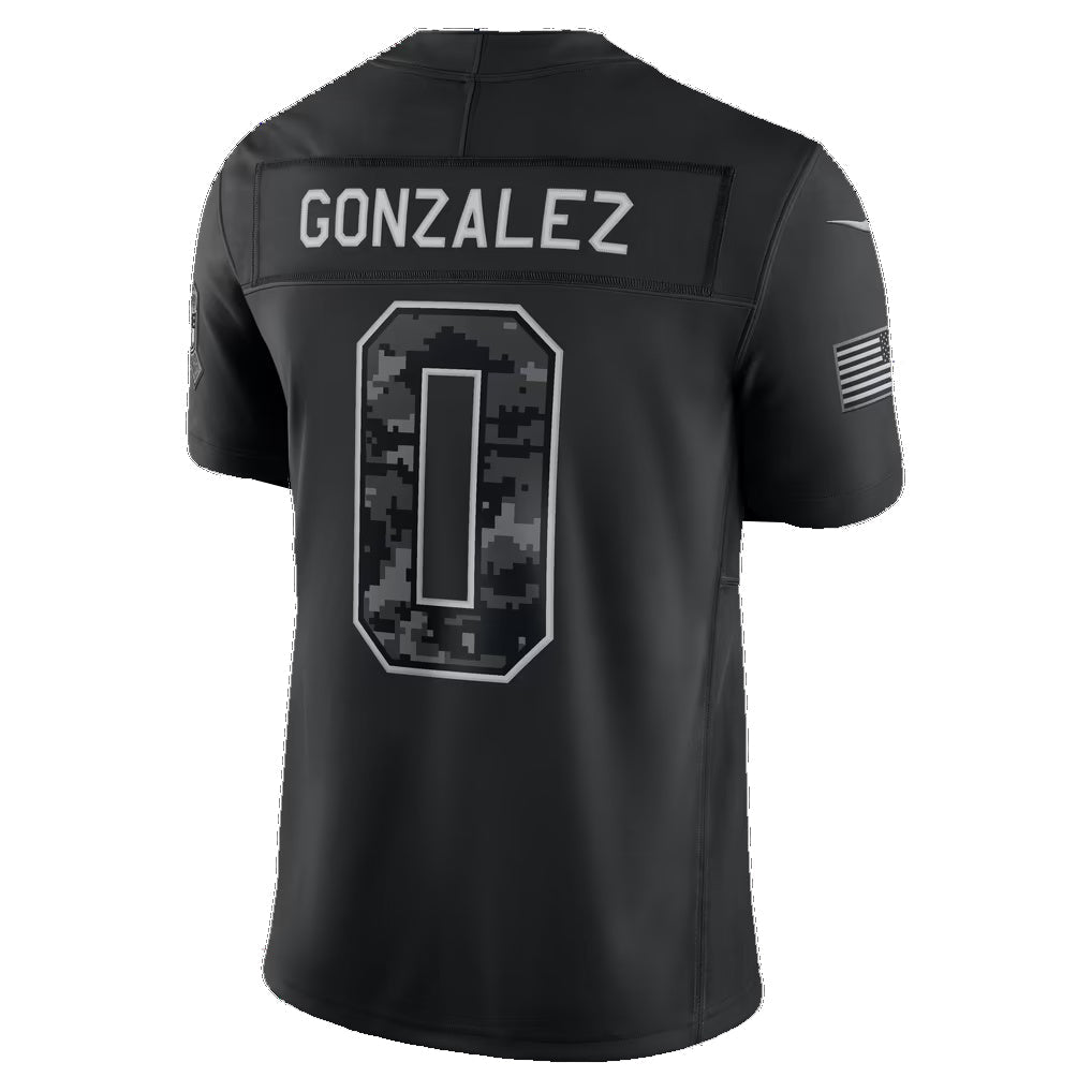 NE.Patriots #0 Christian Gonzalez Black 2026 Salute to Service Stitched Limited Football jersey CONTON