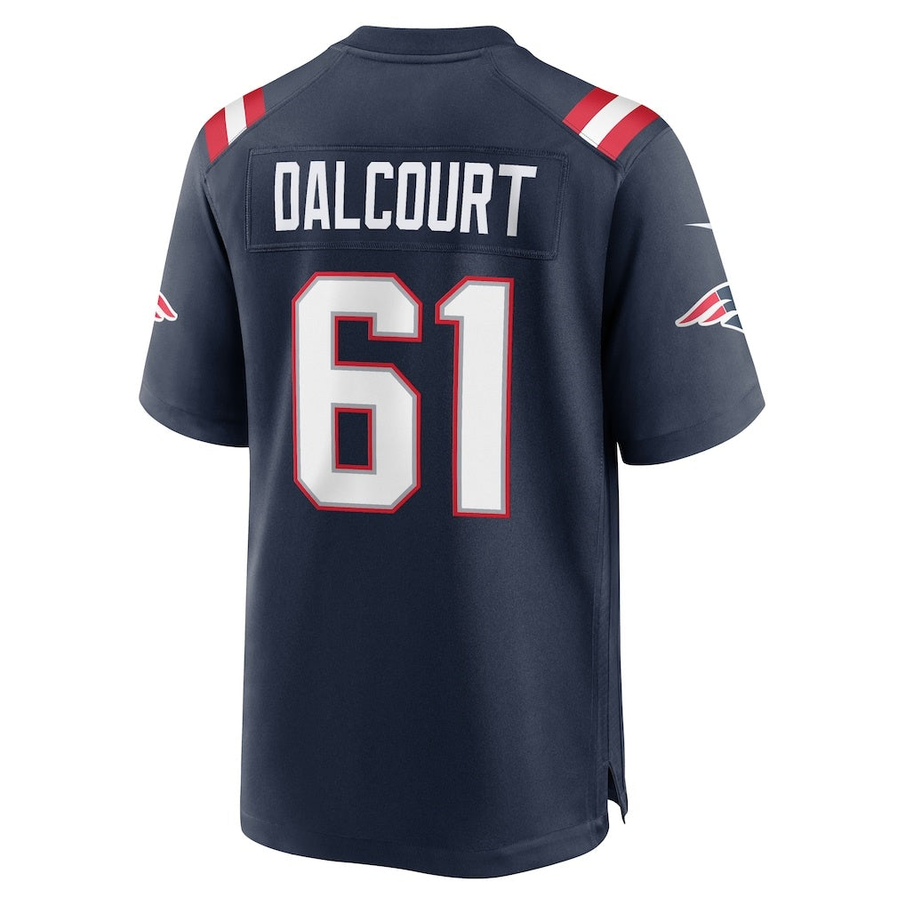NE.Patriots #61 Darrian Dalcourt Navy Team Game Jersey CONTON