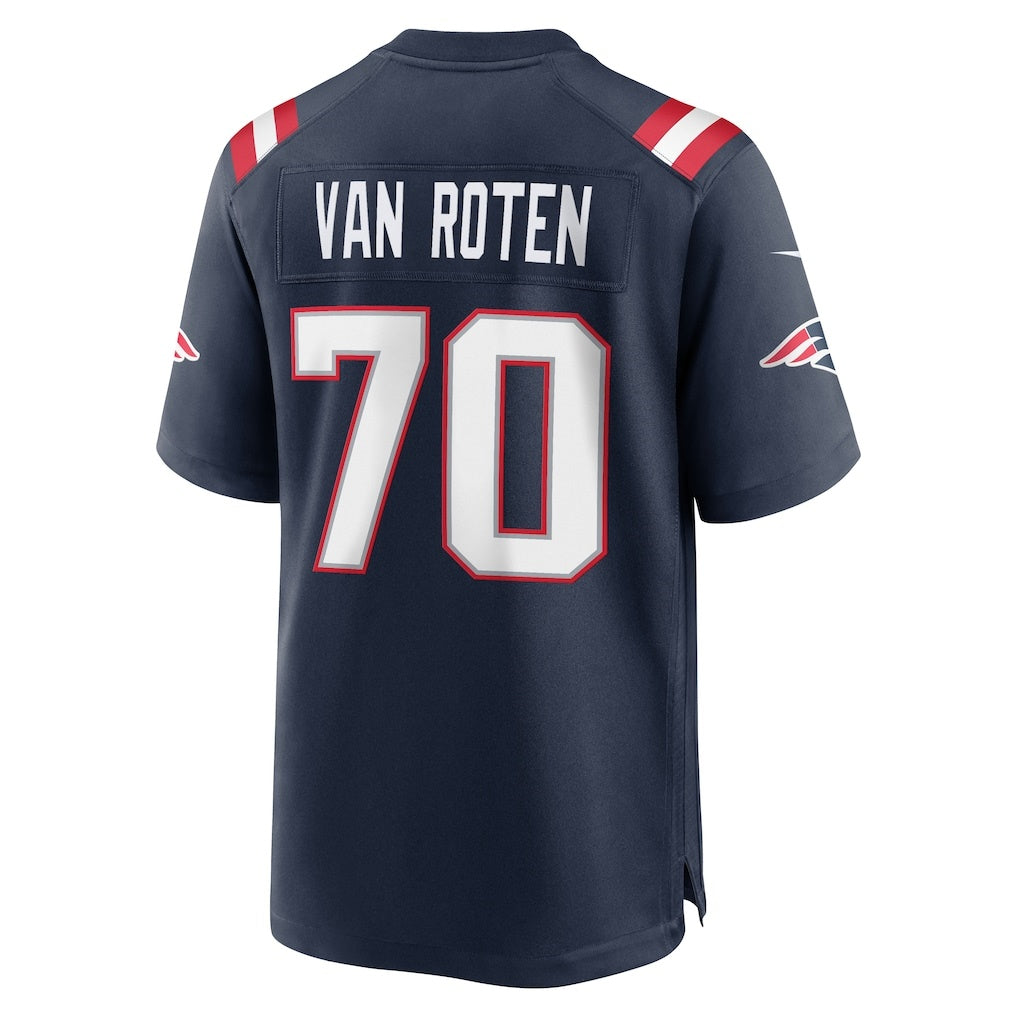 NE.Patriots #70 Greg Van Roten Navy Team Game Jersey CONTON