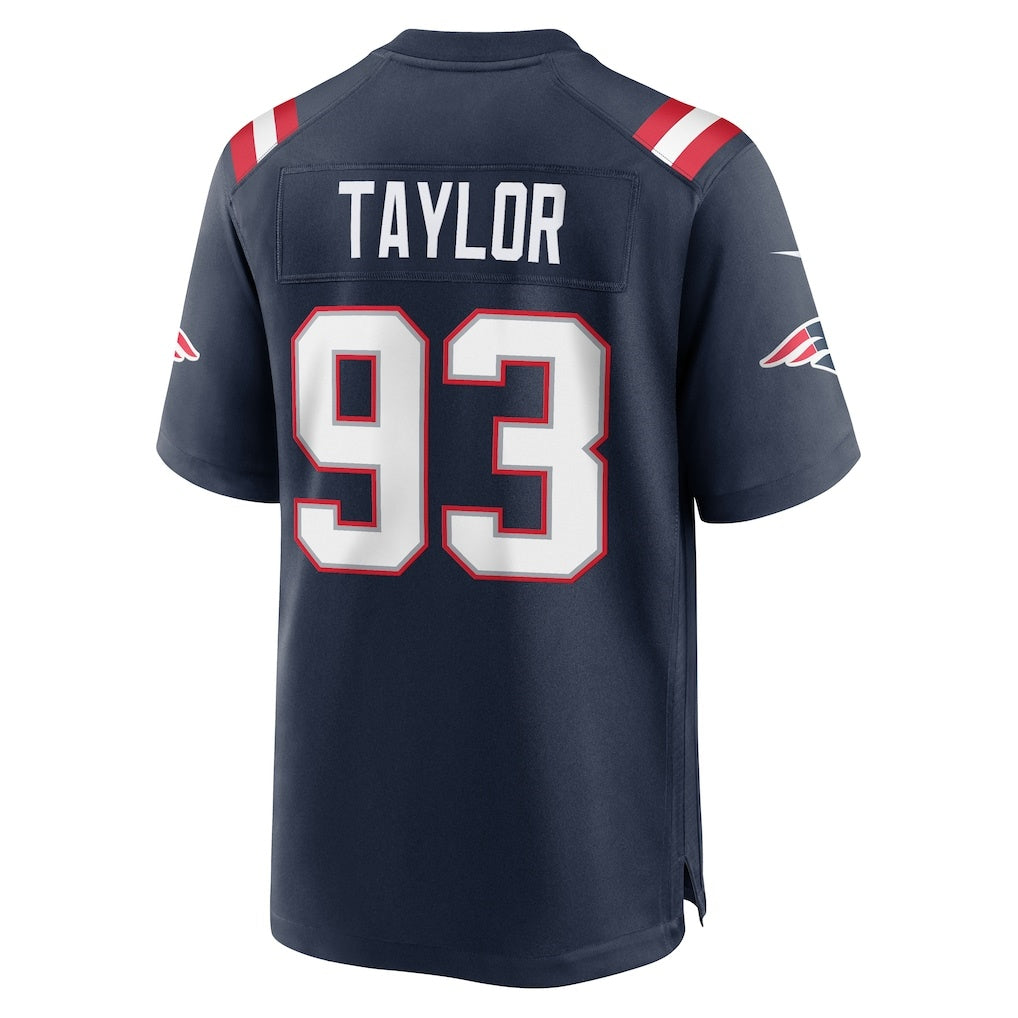 NE.Patriots #93 Leonard Taylor Navy Team Game Jersey CONTON