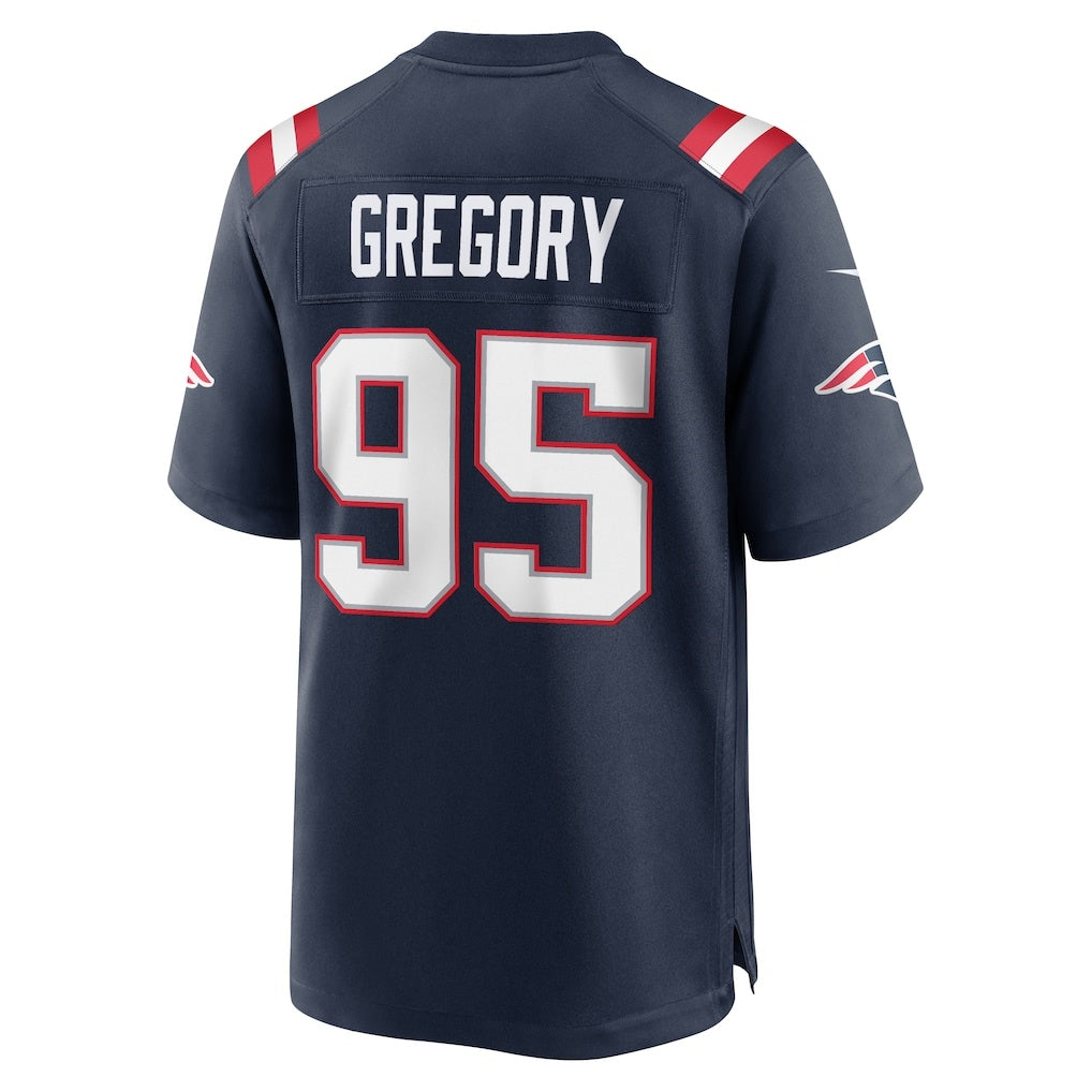 NE.Patriots #95 Eric Gregory Navy Team Game Jersey CONTON