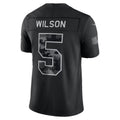 NY.Jets #5 Garrett Wilson Black 2026 Salute to Service Stitched Limited Football jersey CONTON