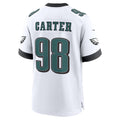 P.Eagles #98 Jalen Carter White Game Jersey CONTON