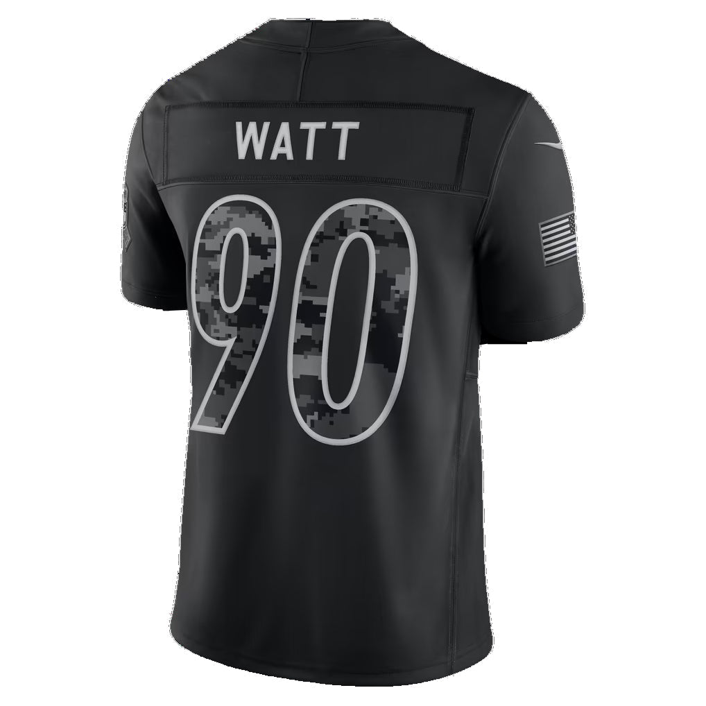 P.Steelers #90 T.J. Watt Black 2026 Salute to Service Stitched Limited Football jersey CONTON