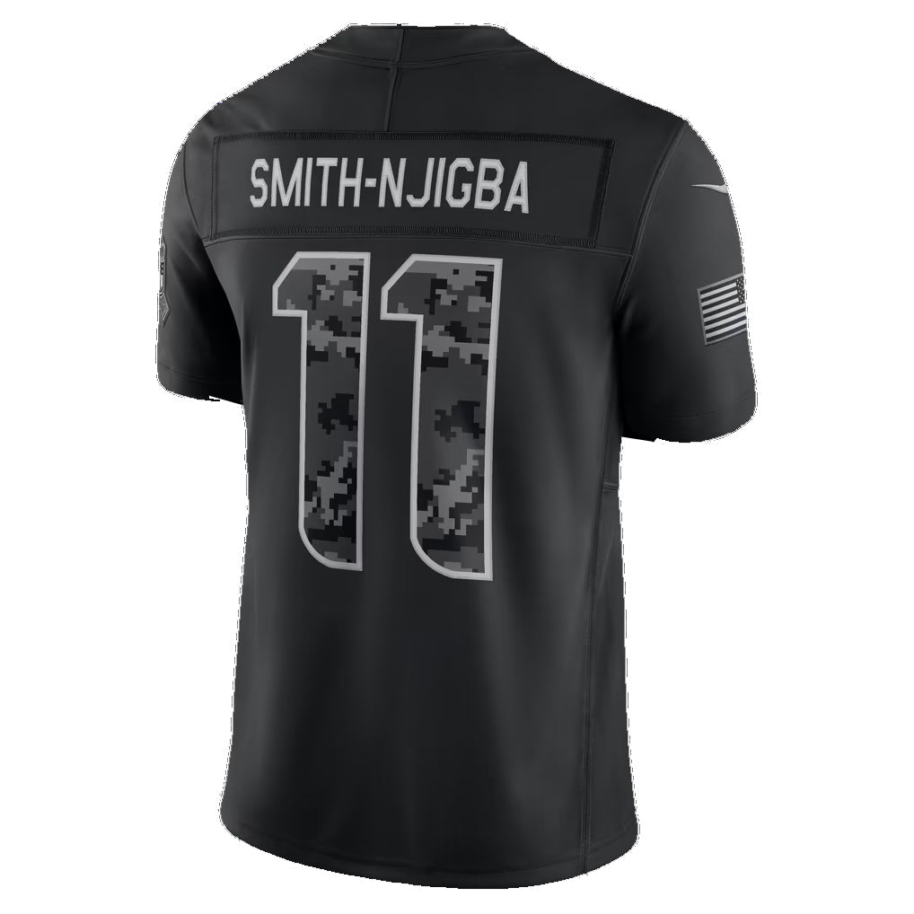 S.Seahawks #11 Jaxon Smith-Njigba Black 2026 Salute to Service Stitched Limited Football jersey CONTON