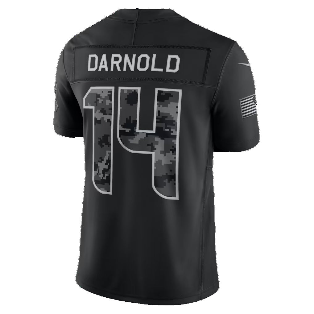 S.Seahawks #14 Sam Darnold Black 2026 Salute to Service Stitched Limited Football jersey CONTON