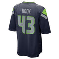 S.Seahawks #43 Maxen Hook College Navy Team Game Jersey CONTON