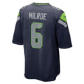 S.Seahawks #6 Jalen Milroe College Navy Team Game Jersey CONTON