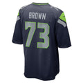 S.Seahawks #73 Logan Brown College Navy Team Game Jersey CONTON