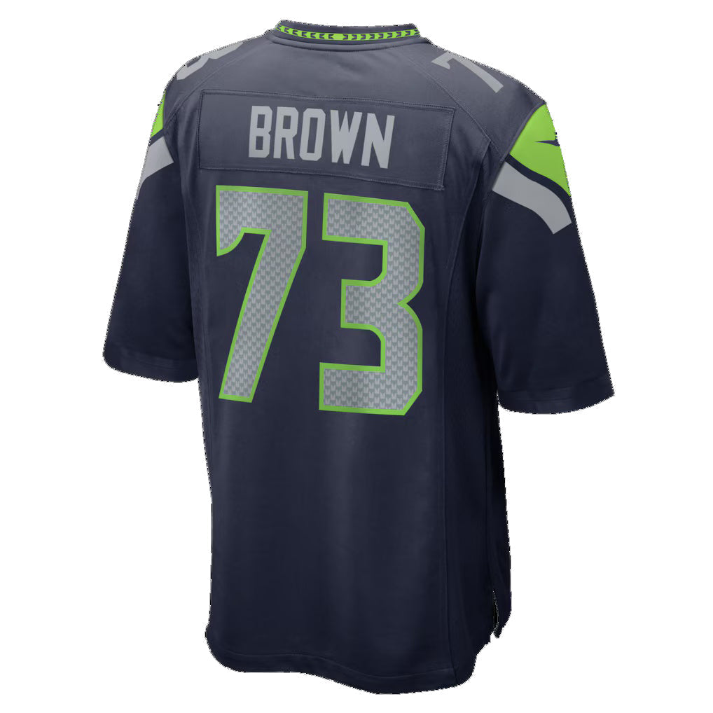 S.Seahawks #73 Logan Brown College Navy Team Game Jersey CONTON