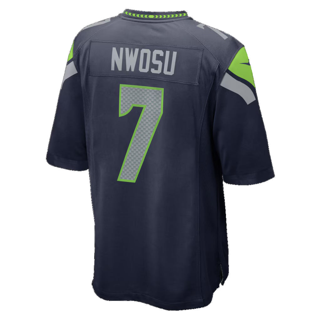 S.Seahawks #7 Uchenna Nwosu College Navy Team Game Jersey CONTON