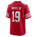 SF.49ers #19 Deebo Samuel Sr Scarlet Team Game Jersey CONTON