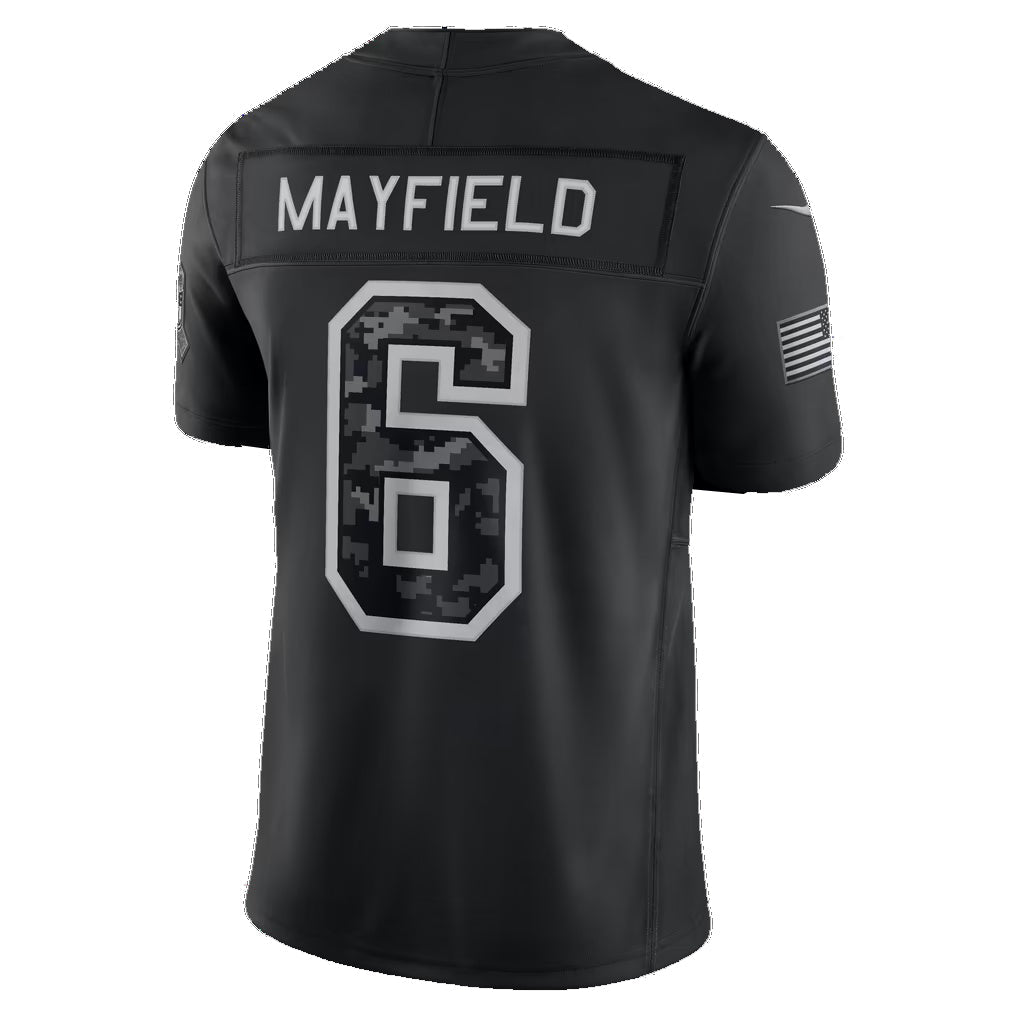 TB.Buccaneers #6 Baker Mayfield Black 2026 Salute to Service Stitched Limited Football jersey CONTON