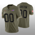 Custom B.Bills ACTIVE PLAYER 2022 Olive CONTON Salute To Service Limited Stitched Jersey