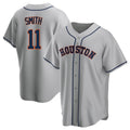 Houston Astros #11 Cam Smith Player Gray CONTON Home Game Stitched Jerseys