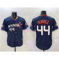 Houston Astros #44 Yordan Alvarez Navy CONTON 2025 City Connect With Texas Patch Limited Stitched Jersey