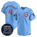 Chicago Cubs #4 Pete Crow-Armstrong Blue CONTON 'Ryne Sandberg Tribute' Vapor Limited V2 Stitched Jersey