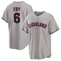 Cleveland Guardians #6 David Fry Player Gray CONTON Game Home Stitched Jerseys