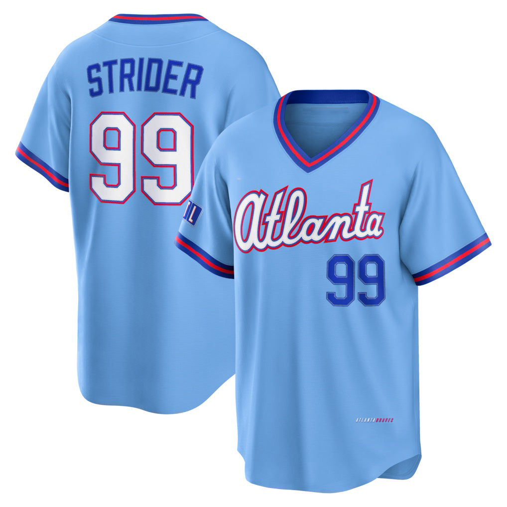 Atlanta Braves #99 Spencer Strider Powder Blue CONTON 2026 City Connect Stadium Jersey