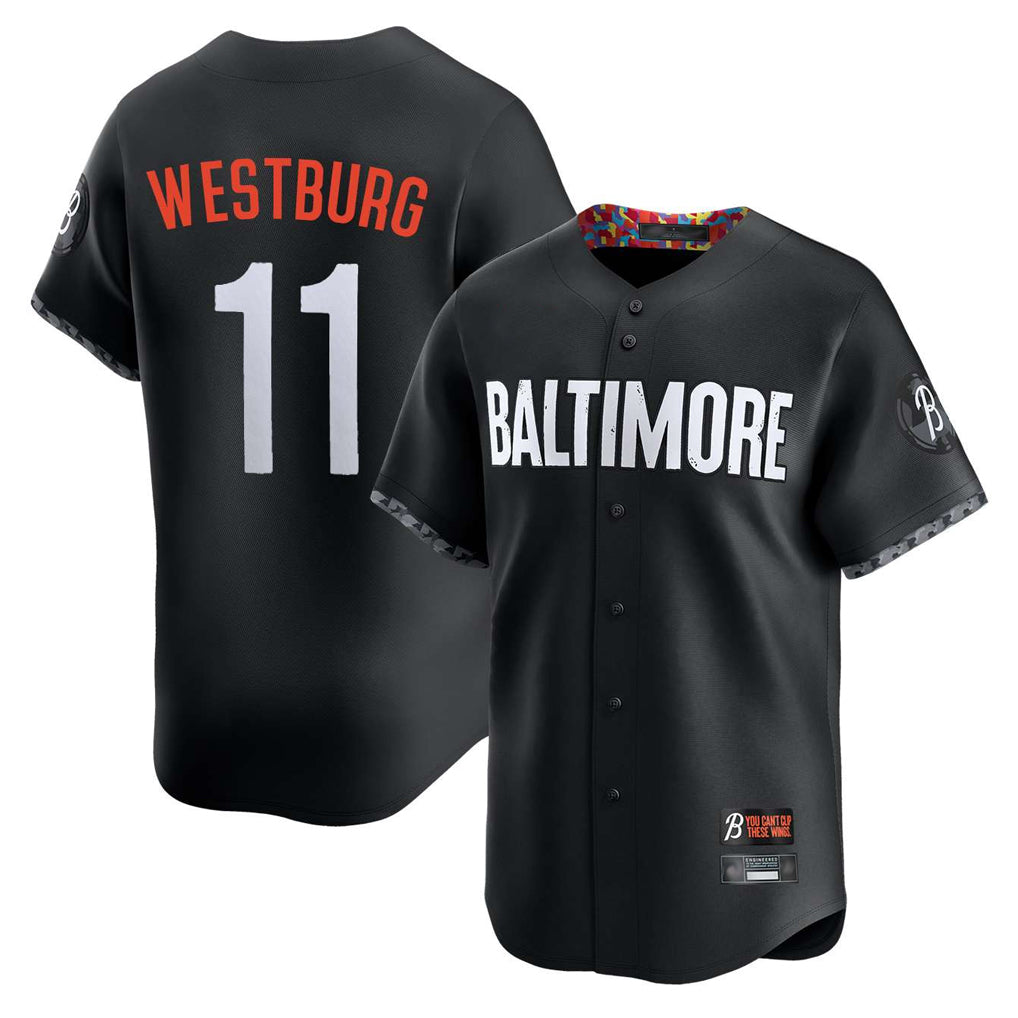 Baltimore Orioles #11 Jordan Westburg Player Black CONTON City Connect Limited Home Game Stitched Jerseys