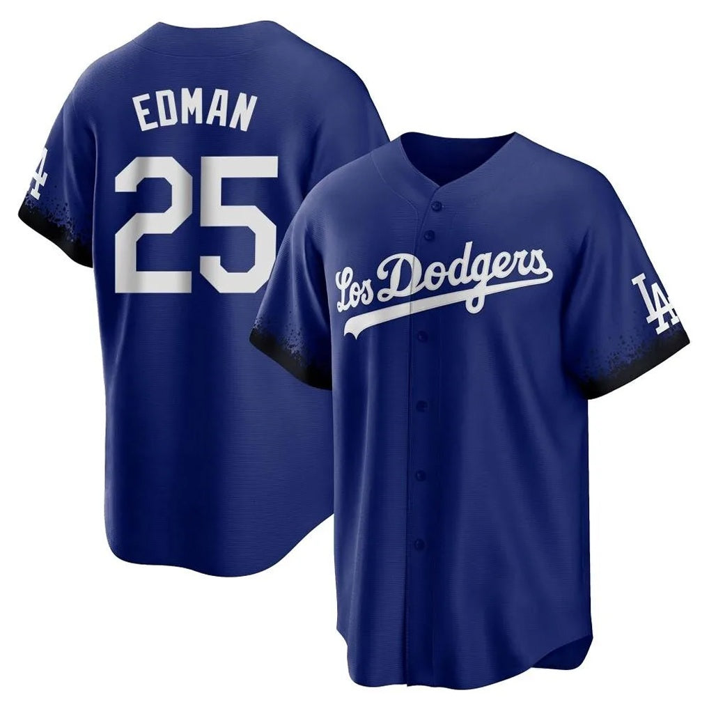 Los Angeles Dodgers #25 Tommy Edman Player Royal CONTON City Connect Home Game Stitched Jerseys