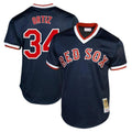 Boston Red Sox #34 David Ortiz Player Navy CONTON Cooperstown Collection Mesh T-shirt Home Stitched Jerseys