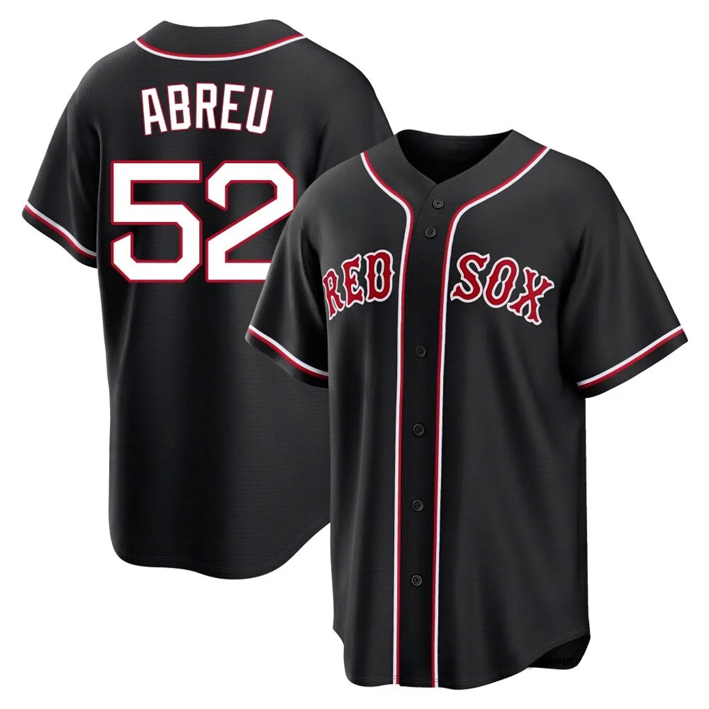 Boston Red Sox #52 Wilyer Abreu Player Black CONTON Out Home Game Stitched Jerseys