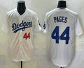 Los Angeles Dodgers #44 Andy Pages Number White CONTON Cool Base Stitched Jersey
