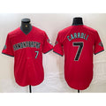 Arizona Diamondbacks #7 Corbin Carroll Red CONTON 2024 Cool Base Stitched Jersey