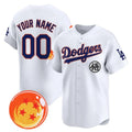 Custom Los Angeles Dodgers x Dragon Ball White CONTON Vapor Premier Limited Jersey - Stitched