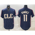 Cleveland Guardians #11 Jose Ramirez Navy CONTON 2024 City Connect Limited Stitched Jersey