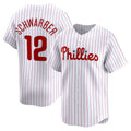 Philadelphia Phillies #12 Kyle Schwarber White CONTON Home Limited Player Jersey