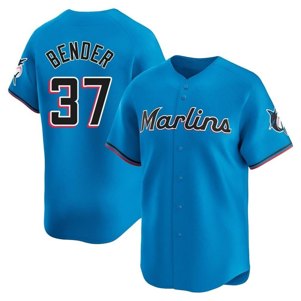 Miami Marlins #37 Anthony Bender Player Blue CONTON Home Limited Stitched Jerseys