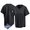 Los Angeles Dodgers #3 Edwin D¨ªaz Player Black CONTON World Series Meet Pitch Fashion T-shirt Stitched Jerseys