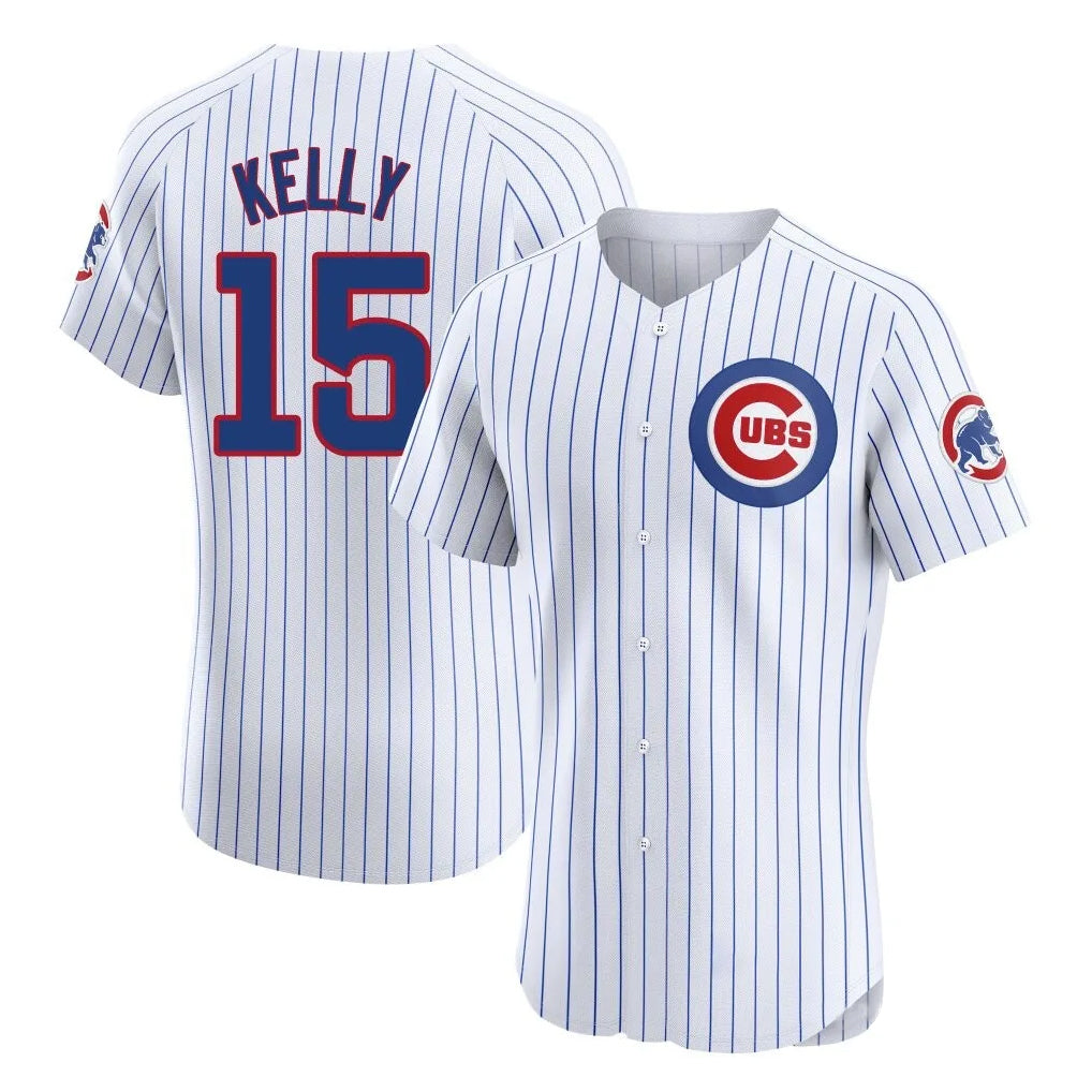 Chicago Cubs #15 Carson Kelly Player White CONTON Limited Elite Home Game Stitched Jerseys