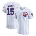 Chicago Cubs #15 Carson Kelly Player White CONTON Limited Elite Home Game Stitched Jerseys