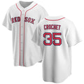 Boston Red Sox #35 Garrett Crochet White CONTON 2024 Cool Base Stitched Jersey