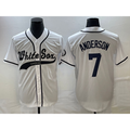 Chicago White Sox #7 Tim Anderson White CONTON Cool Base Stitched Jersey
