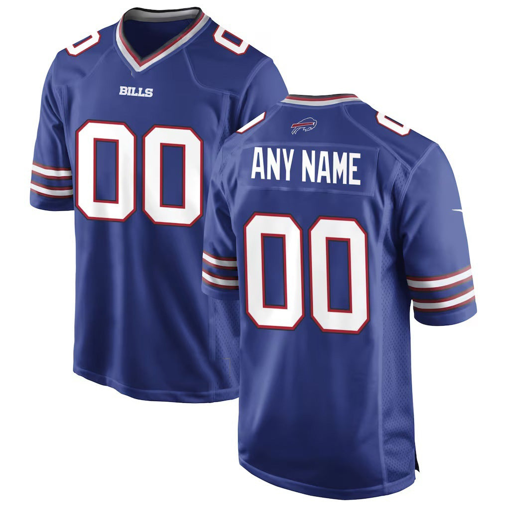 Custom B.Bills Royal CONTON Game Jersey