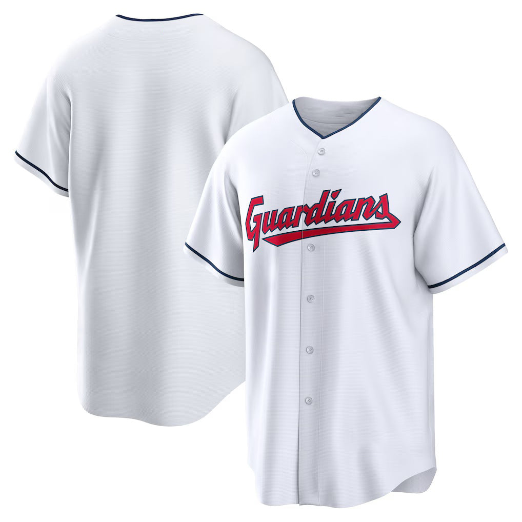 Cleveland Guardians White CONTON Home Blank Replica Jersey