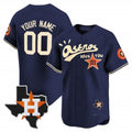 Custom Houston Astros Cactus Jack Style Vapor Premier Limited Jersey ¨C Navy CONTON