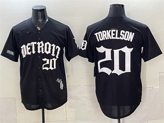 Detroit Tigers #20 Spencer Torkelson 2026 Black CONTON 'Motor Gothic Edition' Vapor Premier Limited Stitched Jersey