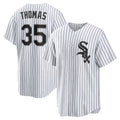 Chicago White Sox #35 Frank Thomas White CONTON Home Retired Player Replica Jersey