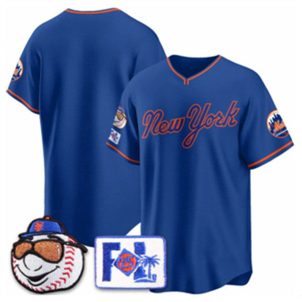 New York Mets Blank Royal CONTON 2025 Spring Training Stitched Jersey