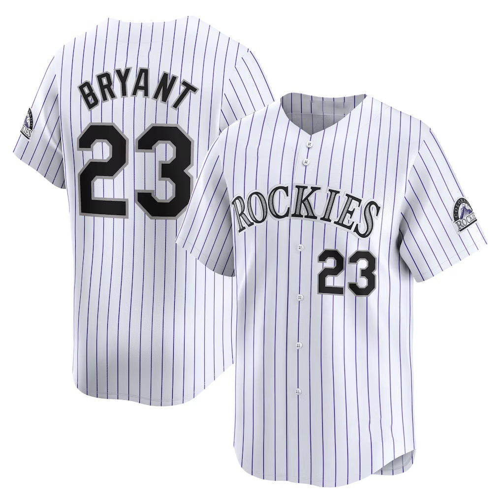 Colorado Rockies #23 Kris Bryant White-Purple CONTON Replica Player Jersey