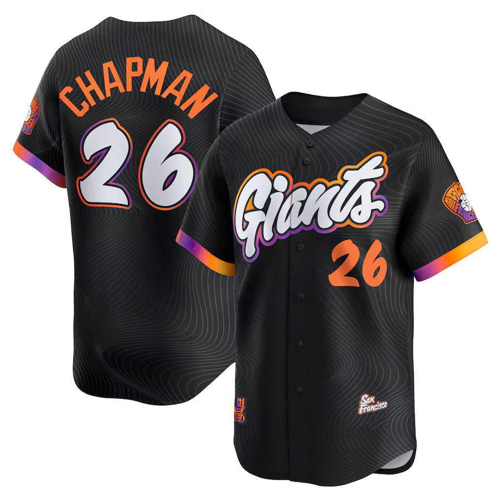 San Francisco Giants #26 Matt Chapman Black CONTON Anthracite 2025 City Connect Limited Jersey