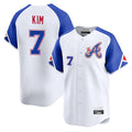 Atlanta Braves #7 Ha-Seong Kim Player White CONTON City Connect Limited Home Game Stitched Jerseys