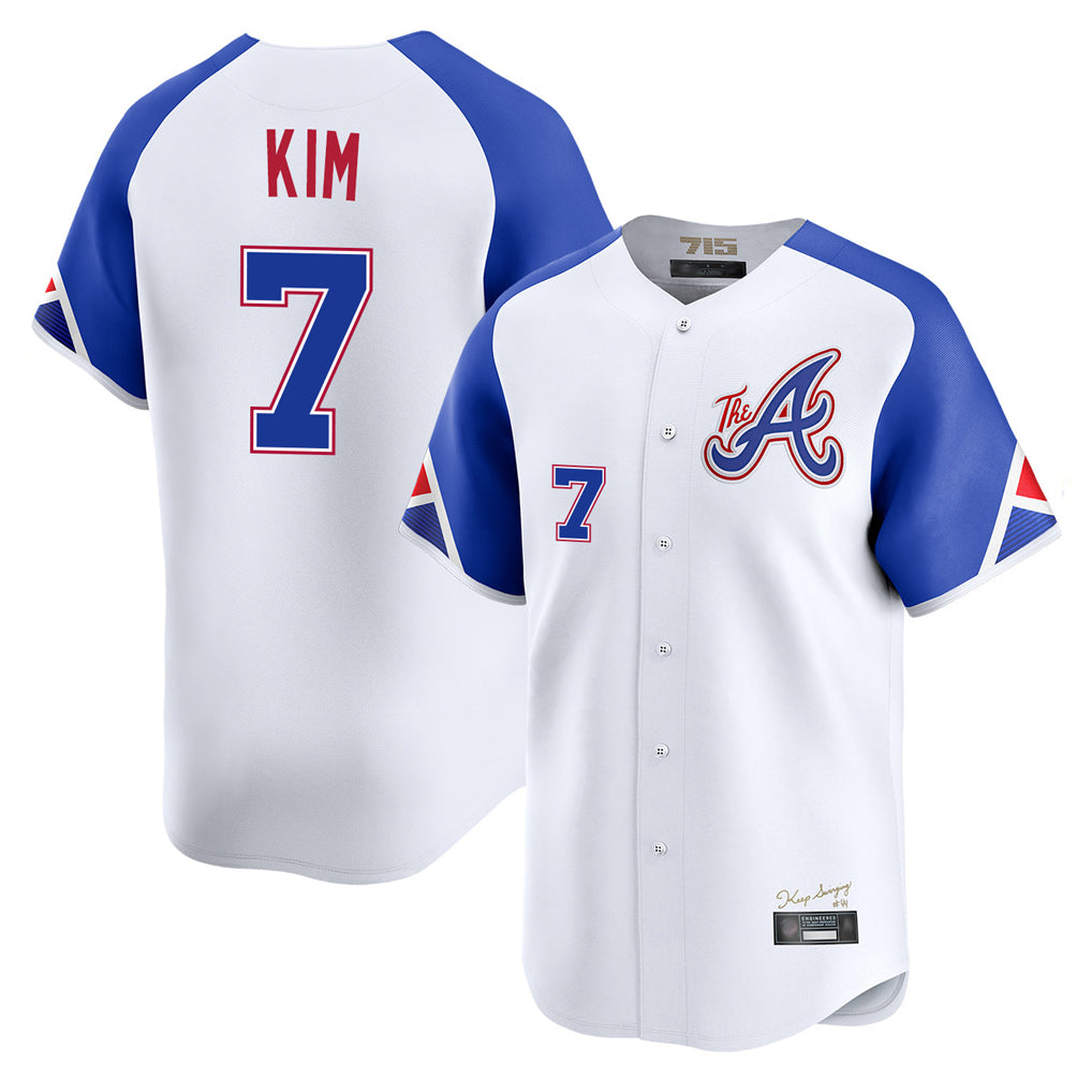 Atlanta Braves #7 Ha-Seong Kim Player White CONTON City Connect Limited Home Game Stitched Jerseys